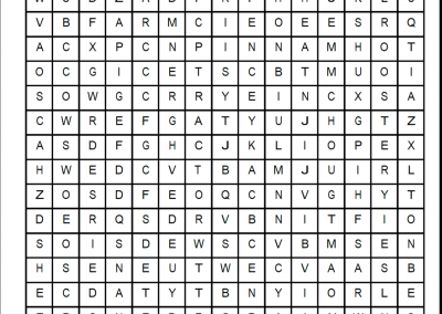 Stay Safe, Play Safe – Word Search