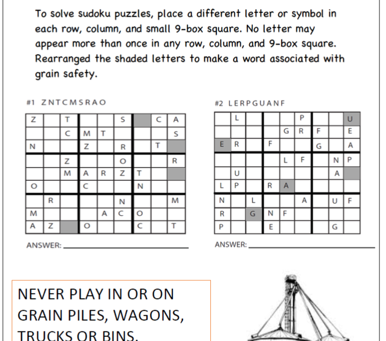 Stay Safe, Around Grain – Sudoku